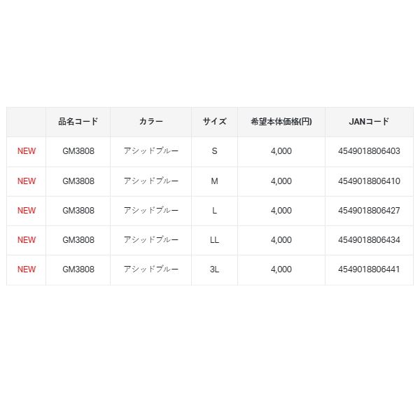 画像: （26年2月新商品） がまかつ Tシャツ（ハブファン） GM-3808 アシッドブルー Mサイズ