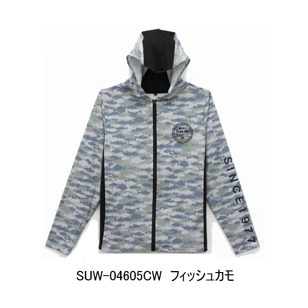 画像1: （26年4月新商品） サンライン BUG OFF クイックドライフルジップパーカー SUW-04605CW フィッシュカモ LLサイズ （4月発売予定／ご予約受付中）