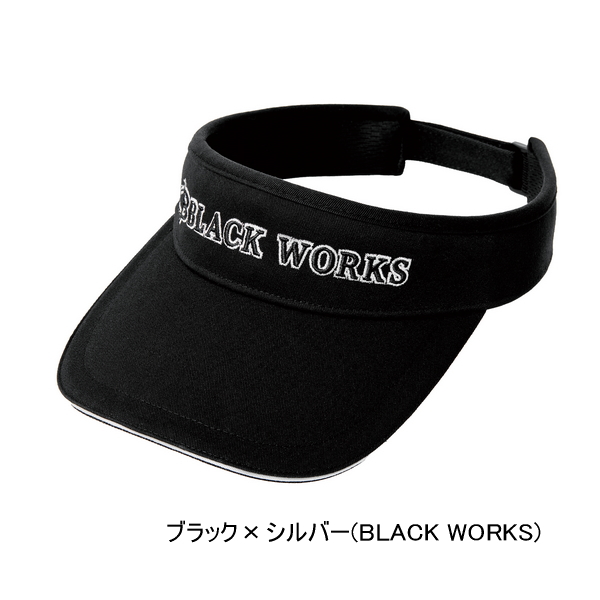画像1: （26年2月新商品） がまかつ ベーシックサンバイザー GM-9128 ブラック×シルバー（ブラックワークス） フリーサイズ
