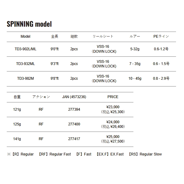 画像: （26年3月新商品） メジャークラフト タイドリフト 3G シーバスゲーム TD3-982M （仕舞寸法 152cm） （保証書付き） （大型1・代引と離島不可）