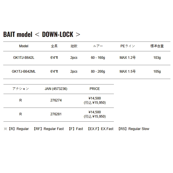 画像: （26年6月新商品） メジャークラフト ジャイアントキリング 1G タチウオジギング GK1TJ-B642L （仕舞寸法 101cm） （保証書付き） （6月発売予定／ご予約受付中）