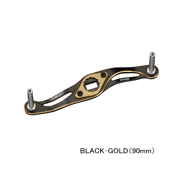 画像1: （26年5月新商品） ダイワ SLPW MC クランク ハンドル 90mm ブラック／ゴールド （5月発売予定／ご予約受付中） （返品不可） （小型商品）
