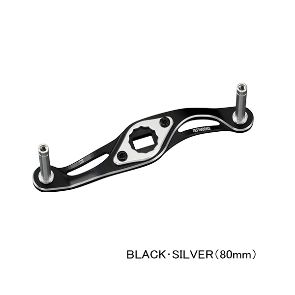 画像1: （26年5月新商品） ダイワ SLPW MC クランク ハンドル 80mm ブラック／シルバー （5月発売予定／ご予約受付中） （返品不可） （小型商品）