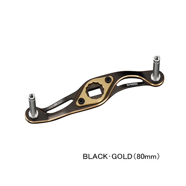 画像1: （26年5月新商品） ダイワ SLPW MC クランク ハンドル 80mm ブラック／ゴールド （5月発売予定／ご予約受付中） （返品不可） （小型商品）
