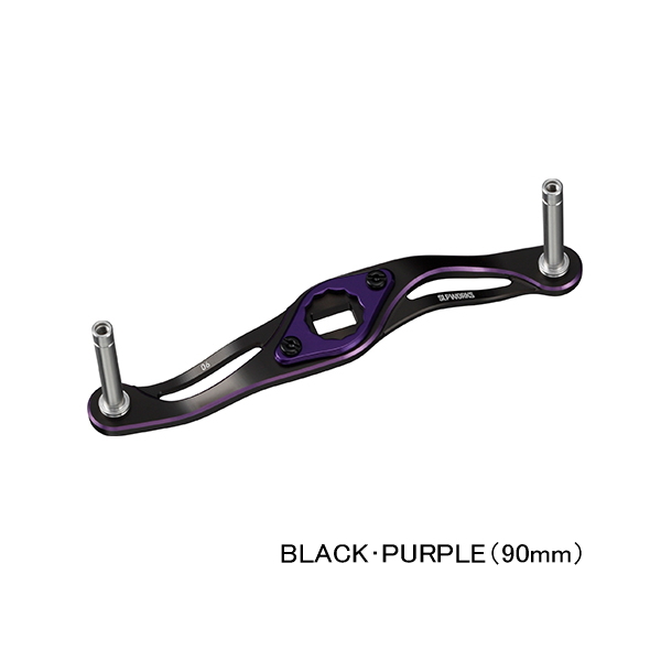 画像1: （26年5月新商品） ダイワ SLPW MC クランク ハンドル 90mm ブラック／パープル （5月発売予定／ご予約受付中） （返品不可） （小型商品）