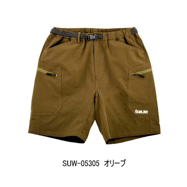 画像1: （26年4月新商品） サンライン フィッシングハーフパンツ SUW-05305 オリーブ Mサイズ （4月発売予定／ご予約受付中）