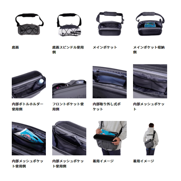 画像4: （26年3月新商品） アブガルシア セミハードトップメッセンジャーバッグ コーティングブラック 7L （返品不可）