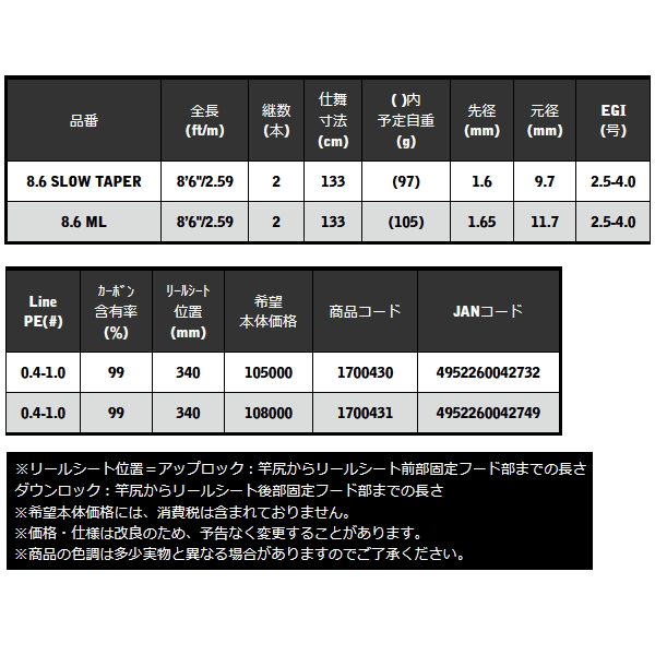 画像: （26年8月新商品） 宇崎日新 レスター 夢墨 プライムエッジ 8.6 スローテーパー （仕舞寸法 133cm） （保証書付き） （8月発売予定／ご予約受付中）