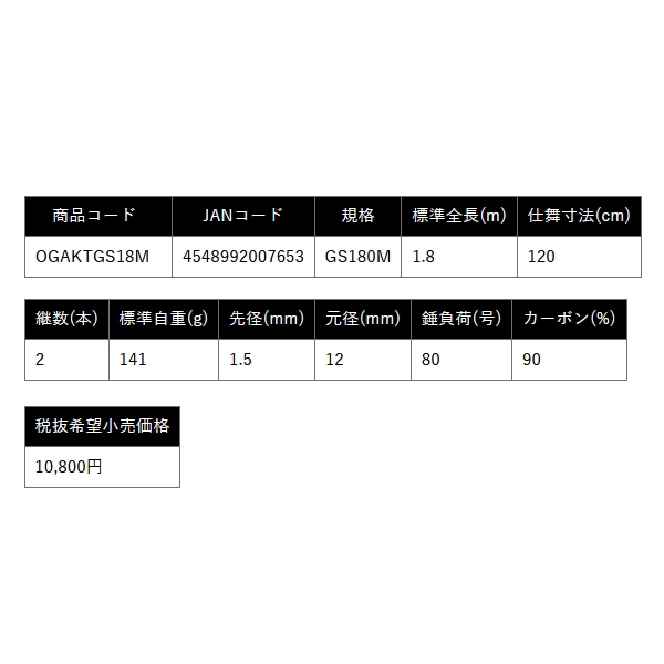 画像: （26年1月新商品） PROX オクトパスゲームエアーK TE OGAKTGS18M （仕舞寸法 120cm） （保証書付き）