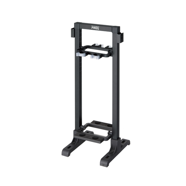 画像1: （26年2月新商品） PROX フォールディングスリムロッドスタンド PX166HMK マットブラック 4本用／ハイタイプ