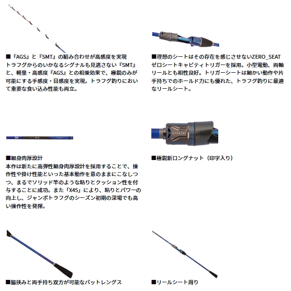 画像3: （26年1月新商品） ダイワ 極鋭 トラフグ 187 （仕舞寸法 142cm） （保証書付き） （大型1/代引と離島不可）