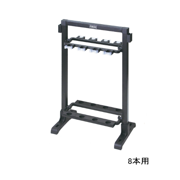 画像1: （26年5月新商品） PROX フォールディングスリムロッドスタンド PX166H8MK 8本用／ハイタイプ マットブラック