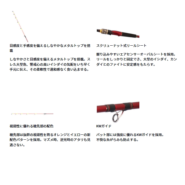 画像3: （26年3月新商品） ダイワ バトルゲーム カブセ メタルチューン MH-240 （仕舞寸法 128cm） （保証書付き）