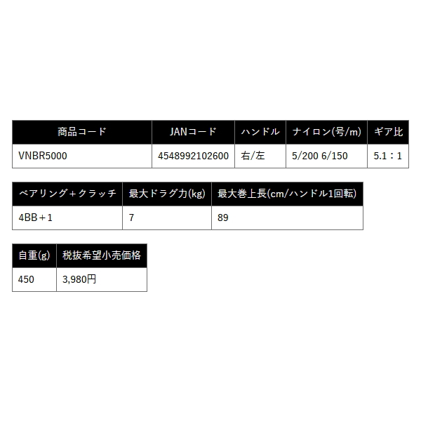 画像: （26年6月新商品） PROX バルトムノマセBR VNBR5000 （小型商品）