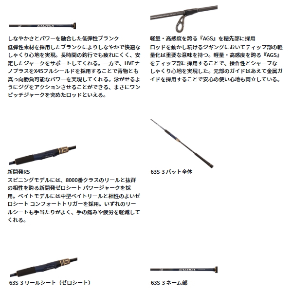 画像3: （26年4月新商品） ダイワ ソルティガ J ローレスポンス 63S-3 （仕舞寸法 191cm） （保証書付き） （大型2/代引と離島不可）