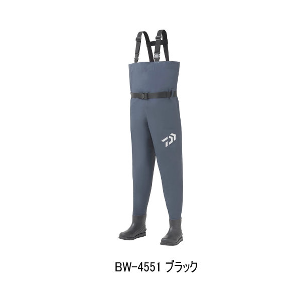 画像1: （26年2月新商品） ダイワ ブレスウェーダー（フェルトスパイク） BW-4551 ブラック Lサイズ