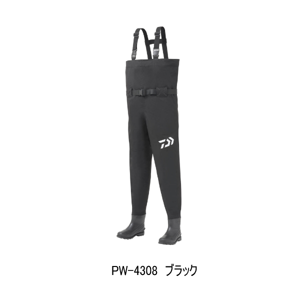 画像1: （26年3月新商品） ダイワ パワーウェーダー（ラジアル） PW-4308 ブラック LLサイズ