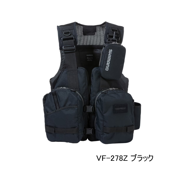 画像1: （26年9月新商品） シマノ ゲームベスト VF-278Z ブラック フリーサイズ （9月発売予定／ご予約受付中）