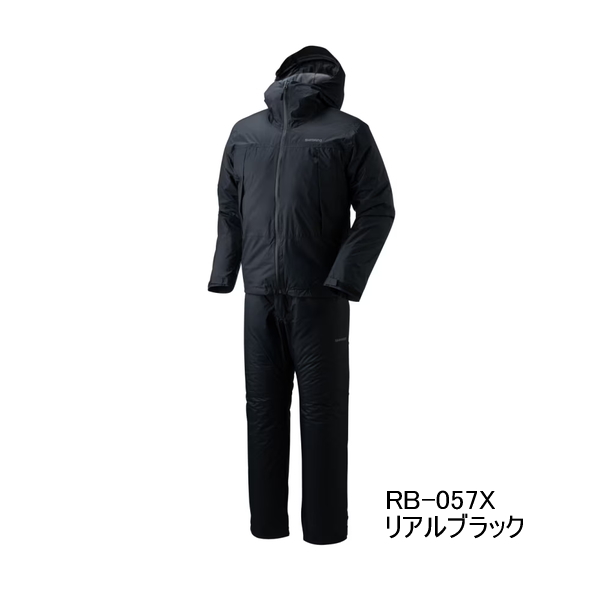 画像1: （26年9月新商品） シマノ ベーシックインサレーション レインスーツ 01 RB-057X リアルブラック Lサイズ （9月発売予定／ご予約受付中）