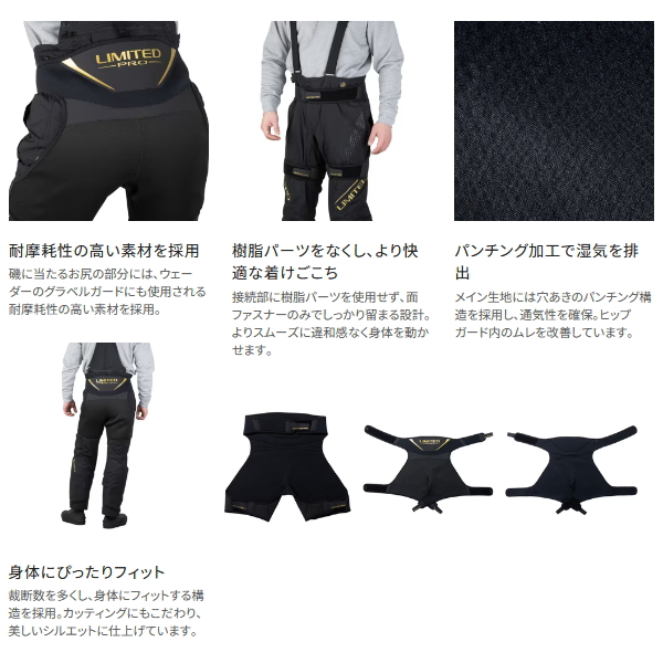 画像2: （26年9月新商品） シマノ リミテッド プロ ヒップガード GU-199Z リミテッドブラック Mサイズ （9月発売予定／ご予約受付中）