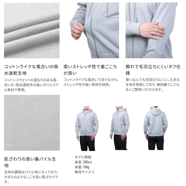 画像3: （26年9月新商品） シマノ ドライスウェット フルジップフーディー SH-053Z グレー Mサイズ （9月発売予定／ご予約受付中）