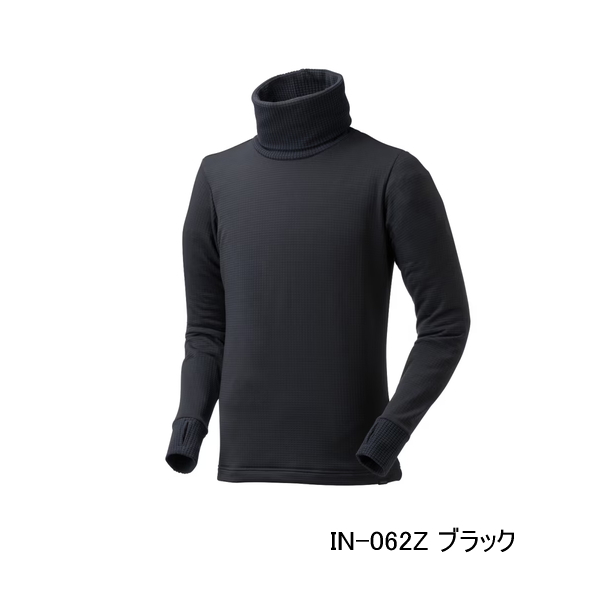 画像1: （26年9月新商品） シマノ ドライインナー サーモネックシャツ IN-062Z ブラック 2XLサイズ （9月発売予定／ご予約受付中）
