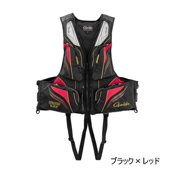画像1: （26年11月新商品） がまかつ アルテマシールドプロ フローティングベスト GM-6008 ブラック×レッド 7Lサイズ （11月発売予定／ご予約受付中）