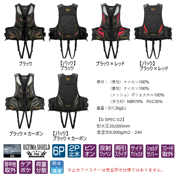 画像2: （26年11月新商品） がまかつ アルテマシールドプロ フローティングベスト GM-6008 ブラック Mサイズ （11月発売予定／ご予約受付中）