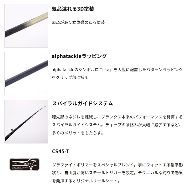 画像2: （26年9月新商品） アルファタックル（alpha tackle） シーケージ ミャク C400M （仕舞寸法 138.5cm） （9月発売予定／ご予約受付中）
