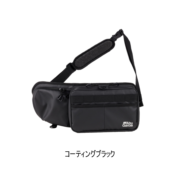 画像1: （26年7月新商品） アブガルシア 2WAYショルダーアンドウエストバッグ コーティングブラック 約3L （返品不可）