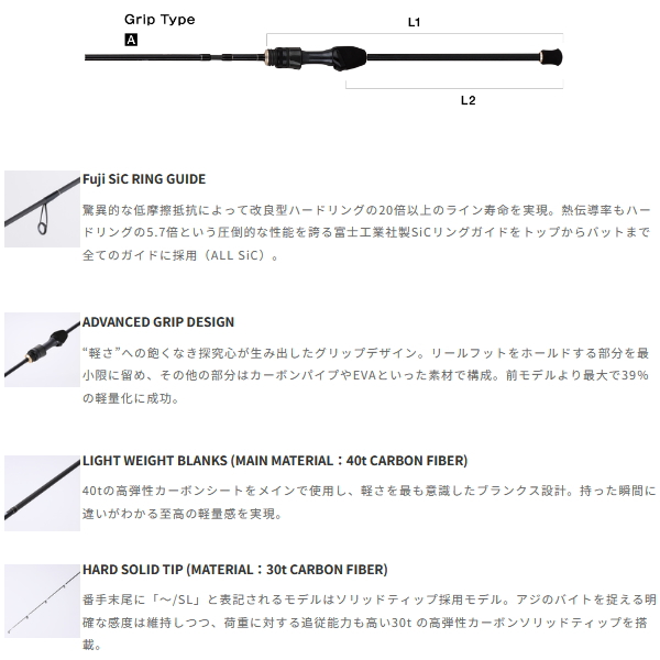 画像2: （26年10月新商品） テイルウォーク（tail walk） アジスト SD S64／SL-P5 （仕舞寸法 42cm） （保証書付き） （10月発売予定／ご予約受付中）