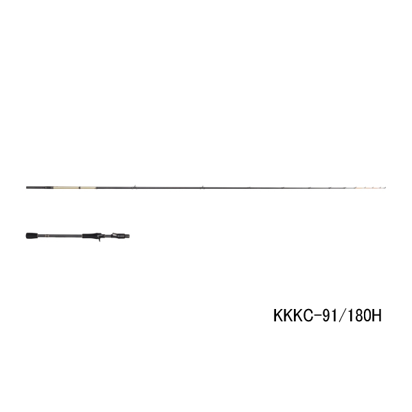 画像1: （26年9月新商品） アブガルシア 黒船 雅（ミヤビ） カワハギ KKKC-91／180H （仕舞寸法 145.8cm） （保証書付き） （大型1・代引と離島不可） （返品不可）