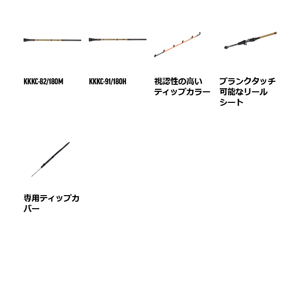 画像3: （26年9月新商品） アブガルシア 黒船 雅（ミヤビ） カワハギ KKKC-91／180H （仕舞寸法 145.8cm） （保証書付き） （大型1・代引と離島不可） （返品不可）