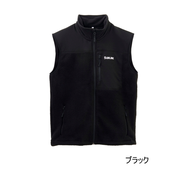 画像1: （26年10月新商品） サンライン クラシカルフリースベスト SUW-15606 ブラック Mサイズ （10月発売予定／ご予約受付中）