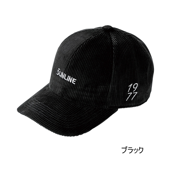 画像1: （26年9月新商品） サンライン コーデュロイキャップ CP-5164 ブラック フリーサイズ （9月発売予定／ご予約受付中）
