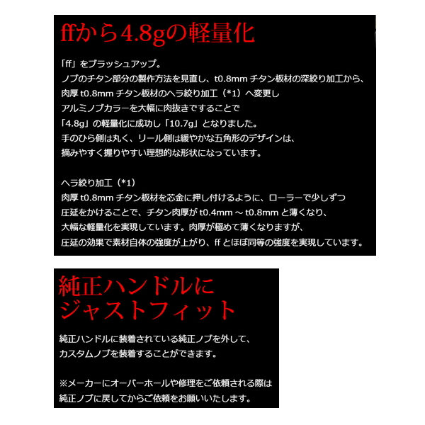 画像3: （26年11月新商品） リブレ ff air（フォルテッシモ エアー） F2AFGL-2 ノブ単体2個 ファイヤー／ゴールド 12126 （11月発売予定／ご予約受付中） （返品不可） （小型商品）
