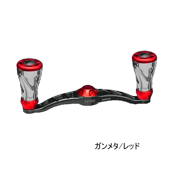 画像1: （26年11月新商品） リブレ クランク 90 f air（フォルテ エアー） FKKK90-FOA 黒鯛工房用 ガンメタ／レッド 12177 （返品不可） （小型商品）