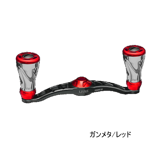 画像1: （26年11月新商品） リブレ クランク 90 f air（フォルテ エアー） FRDK90-FOA 右巻 ダイワ用 ガンメタ／レッド 12157 （返品不可） （小型商品）