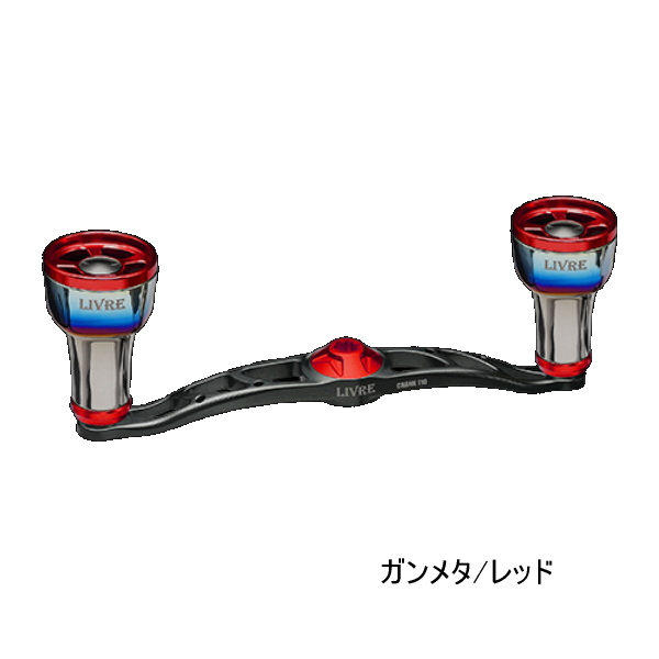 画像1: （26年11月新商品） リブレ クランク 110 ff air（フォルテッシモ エアー） FKKK110-F2A 黒鯛工房用 ガンメタ／レッド 12317 （返品不可） （小型商品）