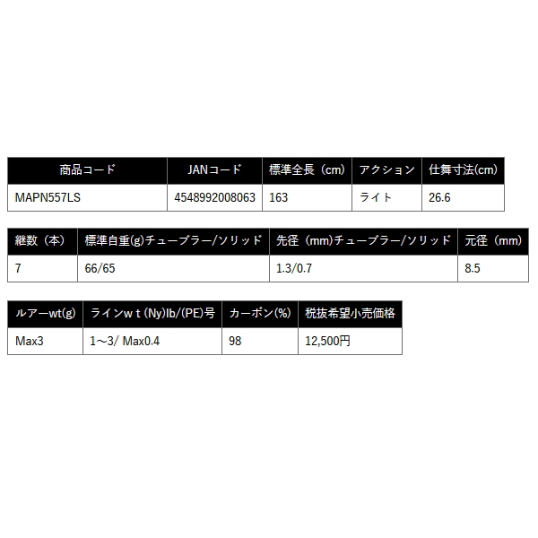 画像: （26年9月新商品） PROX メバアジパック二刀流 MAPN557LS （仕舞寸法 26.6cm） （保証書付き）