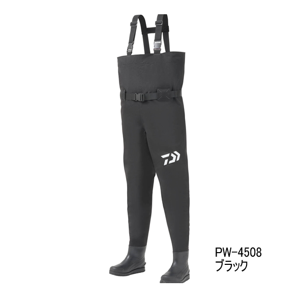 画像1: （26年3月新商品） ダイワ パワーウェーダー（フェルトスパイク） PW-4508 ブラック Mサイズ