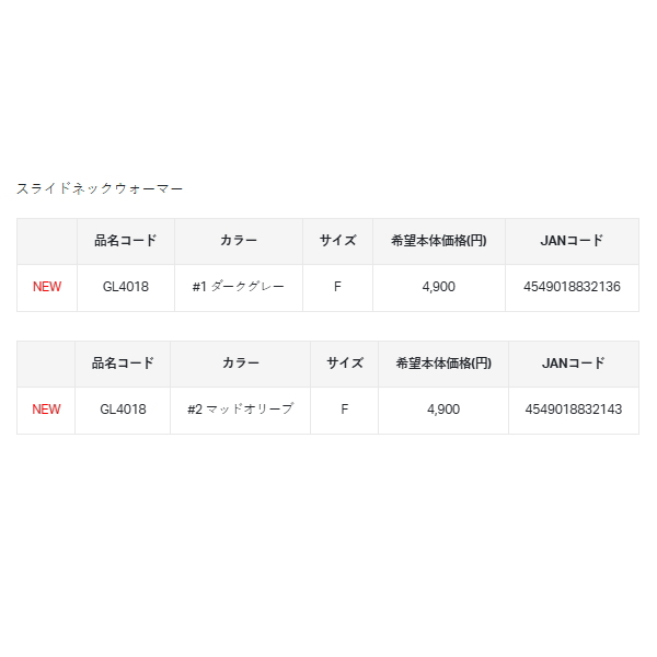画像: （26年11月新商品） がまかつ スライドネックウォーマー GL-4018 ♯1 ダークグレー フリーサイズ （11月発売予定／ご予約受付中）