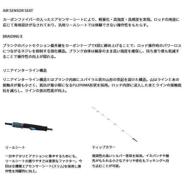 画像2: （26年8月新商品） ダイワ エメラルダス X ボート 65LS-S・E （仕舞寸法 102cm）