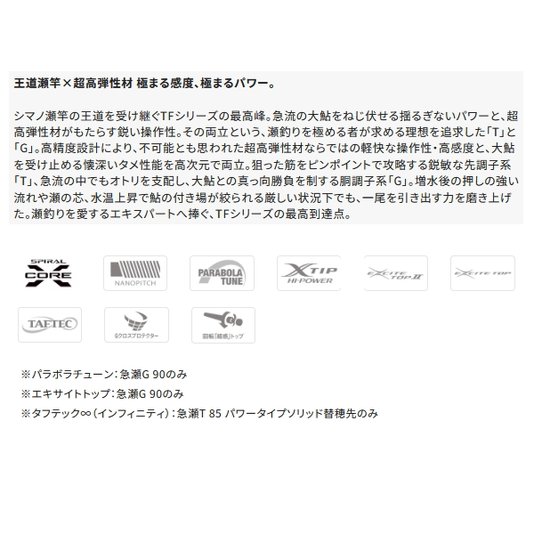 画像2: （送料サービス） （27年1月新商品） シマノ 27 リミテッドプロ TF 急瀬G 90 （仕舞寸法 136.5cm） （保証書付き） （1月発売予定／ご予約受付中）