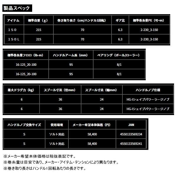 画像: （26年9月新商品） ダイワ 26 ジリオン TW 150（右） （小型商品）