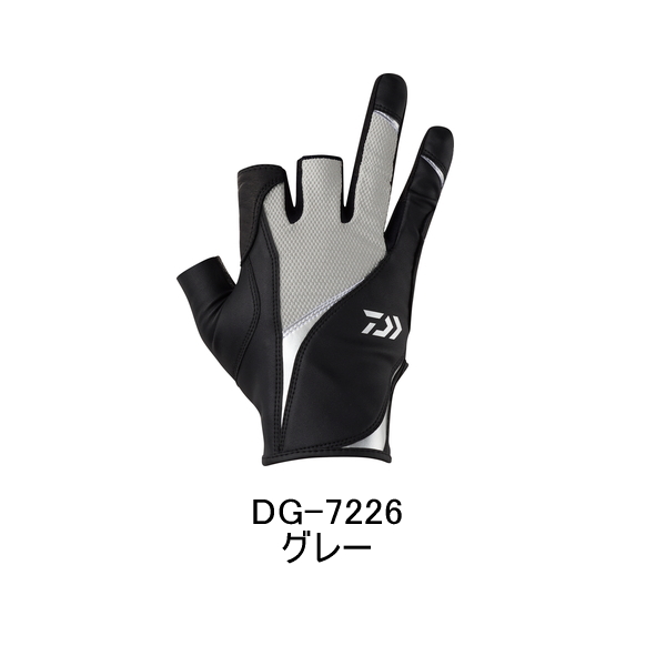 画像1: （26年4月新商品） ダイワ フィンガータッチジギンググローブ 3本カット DG-7226 グレー Mサイズ